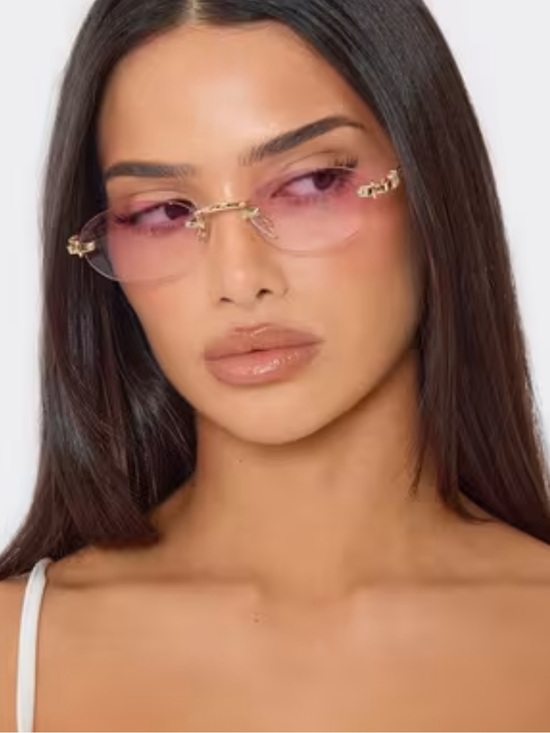Miu Miu Accessories - NWOT Miu Miu Rimless Pink Lenses sunglasses
